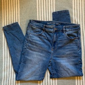 American Eagle High Waisted Jegging Blue Jeans